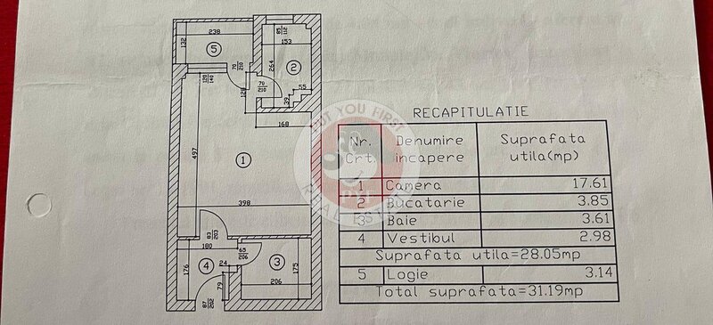 Tudor Vladimirescu| Garsoniera | 31mp | Decomandat | B11595